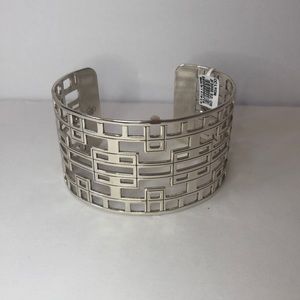 NWT Brighton Christo Lyon Silver Cuff Bracelet